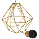 Ver imagem 6 de 2 Pendentes Aramado Diamante Lustre Cabo Cristal P + 2 Lâmpadas Led St64 Vintage Retrô Agp Gmh Agp I