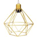 Ver imagem 4 de 2 Pendentes Aramado Diamante Lustre Cabo Cristal P + 2 Lâmpadas Led St64 Vintage Retrô Agp Gmh Agp I