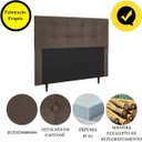 Ver imagem 4 de Cabeceira Estofada Cama Box Queen 160 Cm Irlanda Suede:suede Marrom