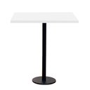 Ver imagem 1 de Mesa Pisa Beta Bistrô Fratini 107,50cm (a) Disco Redondo Preto Tampo Mdp Quadrado Branco 80cm (l)
