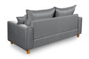 Ver imagem 5 de Sofa Living com Bau Multiuso 3 Lugares em Linho Pes em Madeira: Cinza