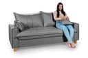 Ver imagem 3 de Sofa Living com Bau Multiuso 3 Lugares em Linho Pes em Madeira: Cinza