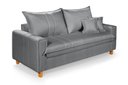 Ver imagem 4 de Sofa Living com Bau Multiuso 3 Lugares em Linho Pes em Madeira: Cinza