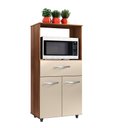 Ver imagem 3 de Armário Balcão Multiuso para Cozinha Micro-ondas e Forno Luna Savana Off White Moblis