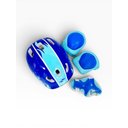 Ver imagem 2 de Kit Proteção Bike Capacete Infantil Completo 7 Peças - Azul