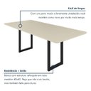 Ver imagem 5 de Mesa de Jantar 4 Lugares Tampo de Vidro 120cm Itália Branco/Preto/Off White
