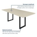 Ver mais imagens de Mesa de Jantar 4 Lugares Tampo de Vidro 120cm Itália Branco/Preto/Off White