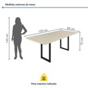 Ver imagem 4 de Mesa de Jantar 4 Lugares Tampo de Vidro 120cm Itália Branco/Preto/Off White