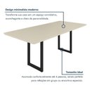 Ver imagem 6 de Mesa de Jantar 4 Lugares Tampo de Vidro 120cm Itália Branco/Preto/Off White