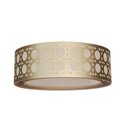 Ver imagem 1 de Luminária de Teto Plafon Palha Cúpula Dupla Bronze 50x16