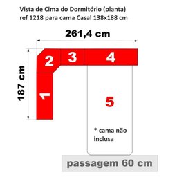 Dormitório de Casal 1218 Direito San Remo - 6