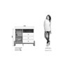 Quarto Infantil Completo Ternura 2 Peças (1 Guarda Roupa + 1 Cômoda) Qi90 Branco/jequitiba - Henn - 2