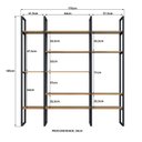 Ver imagem 3 de Estante em Ferro com MDF Estilo Industrial Lisboa Preto