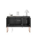 Ver imagem 3 de Buffet Aparador Industrial para Sala Dakar Preto Cobre