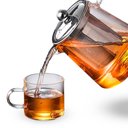 Ver imagem 3 de Conjunto Bule Chaleira Infusora de Vidro 950ml com 4 Xícaras Glass Tea Pot