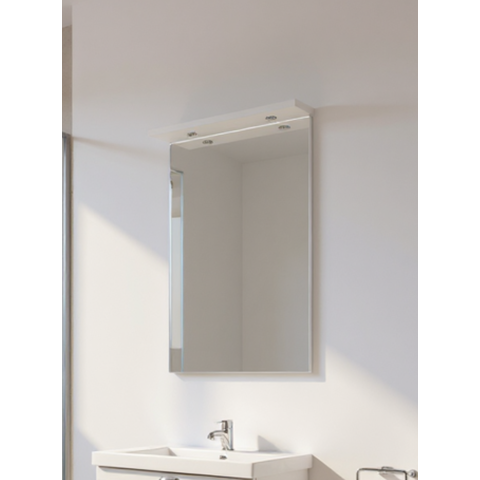 Espelho para Banheiro 60cm Mdf Branco Milano - On Móveis