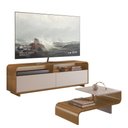 Ver imagem 3 de Rack Bancada e Mesa de Centro Atlanta Nature/Sand para TV até 65” – Delmarco Móveis