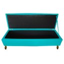 Ver imagem 4 de Cabeceira e Recamier Iza para Cama Box Casal Queen 1.60 - Suede - Sv Decor: Azul Turquesa