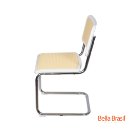 Cadeira Vera em Polipropileno - Bella Brasil Decor 126 - Bella Brasil Decor Branca/bege - 3