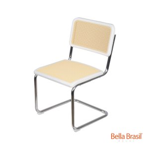 Cadeira Vera em Polipropileno - Bella Brasil Decor 126 - Bella Brasil Decor Branca/bege