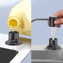 Ver imagem 5 de Dispenser Porta Detergente Aço Inox Saboneteira Cuba Bancada Cor Preto - Brinovar