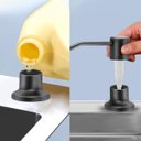 Ver imagem 5 de Dispenser Porta Detergente Aço Inox Saboneteira Cuba Bancada Cor Preto - Brinovar