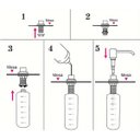 Ver imagem 6 de Dispenser Porta Detergente Aço Inox Saboneteira Cuba Bancada Cor Preto - Brinovar