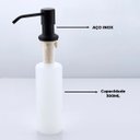 Ver imagem 4 de Dispenser Porta Detergente Aço Inox Saboneteira Cuba Bancada Cor Preto - Brinovar