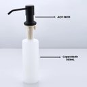 Ver imagem 4 de Dispenser Porta Detergente Aço Inox Saboneteira Cuba Bancada Cor Preto - Brinovar