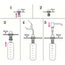 Ver imagem 6 de Dispenser Porta Detergente Aço Inox Saboneteira Cuba Bancada Cor Preto - Brinovar