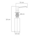 Ver imagem 7 de Dispenser Porta Detergente Aço Inox Saboneteira Cuba Bancada Cor Preto - Brinovar