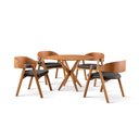 Ver imagem 3 de Conjunto de Mesa Redonda 108 cm com 4 Cadeiras Luna Marrom/Preto