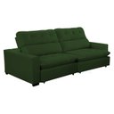 Ver imagem 2 de Sofa Retratil Reclinavel 2 Lugares 280cm Veludo Andreia Verde