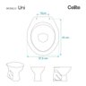 Assento Sanitário Poliéster Uni Branco para Vaso Celite - 3
