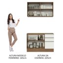 Ver imagem 5 de Armário de Cozinha Compacta 120cm Rustic/Branco Glamy Madesa 03