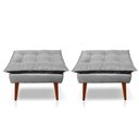 Ver mais imagens de Kit C-02 Poltronas Opala + 02 Puff Opala Elegante Suede Cinza Claro