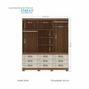 Ver imagem 4 de Guarda Roupa Casal 6 Portas 9 Gavetas com Espelhos e Pes Santos Andira