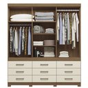Ver imagem 3 de Guarda Roupa Casal 6 Portas 9 Gavetas com Espelhos e Pes Santos Andira