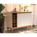 Ver imagem 2 de Aparador Buffet 2 Portas com Adega 100%mdf Mônaco: Off White Nature