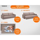 Ver imagem 3 de Sofá Tango 1,80m sem Caixa, Retrátil e Reclinável Velosuede Marrom - Netsofás