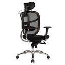 Ver imagem 2 de Cadeira Escritório Nr-17 Giratória Presidente Blm5008p Blume Tela Mesh Preto Base Rodizio Pu