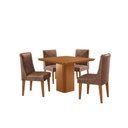 Ver imagem 3 de Mesa de Jantar Eloise Canto Copo 4 Cadeiras Isadora Moderna Tork/naturale