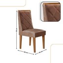 Ver imagem 4 de Mesa de Jantar Eloise Canto Copo 4 Cadeiras Isadora Moderna Tork/naturale