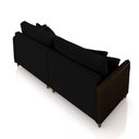 Ver imagem 7 de Sofá Montecarlo 2 Lugares 212cm Veludo/pu Preto/marrom