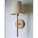 Ver imagem 1 de Luminária Arandela Tocheiro Dourado Cúpula Marfim