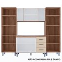 Ver imagem 4 de Cozinha Modulada Completa 14 Portas e 03 Gavetas Mara Savana Off White Moblis