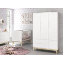 Ver imagem 3 de Guarda Roupa Bebê Branco Fosco Mdf 3 Portas Classic Madeira
