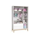 Ver imagem 2 de Guarda Roupa Bebê Branco Fosco Mdf 3 Portas Classic Madeira