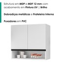 Ver imagem 5 de Armario Aereo 2 Portas 60 cm Islandia Branco Rudk