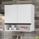 Ver imagem 6 de Armario Aereo 2 Portas 60 cm Islandia Branco Rudk